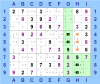 Locked Candidates con candidati bloccati contemporaneamente in colonna e riquadro (per Sudoku Solving Guide Pages)