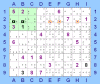Locked Candidates con candidati bloccati in riquadro ed eliminazioni in riga (per Sudoku Solving Guide Pages)