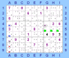 Link all'immagine di 2 blocchi di Locked Candidates (in riga e in riquadro elimina colonna) con 4 eliminazioni possibili evidenziati dalla scheda Aiuti-Hints Tecniche della User Form per Pencilmark Grids del Sudoku Analyzer Logic Solver & Report Builder
